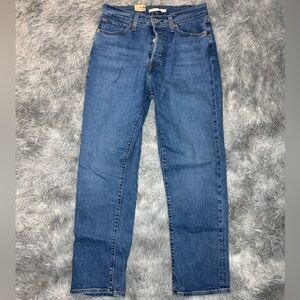 Levi’s Women’s High Rise Wedgie Straight Jeans - Blue Wash Size 24x28 NWT